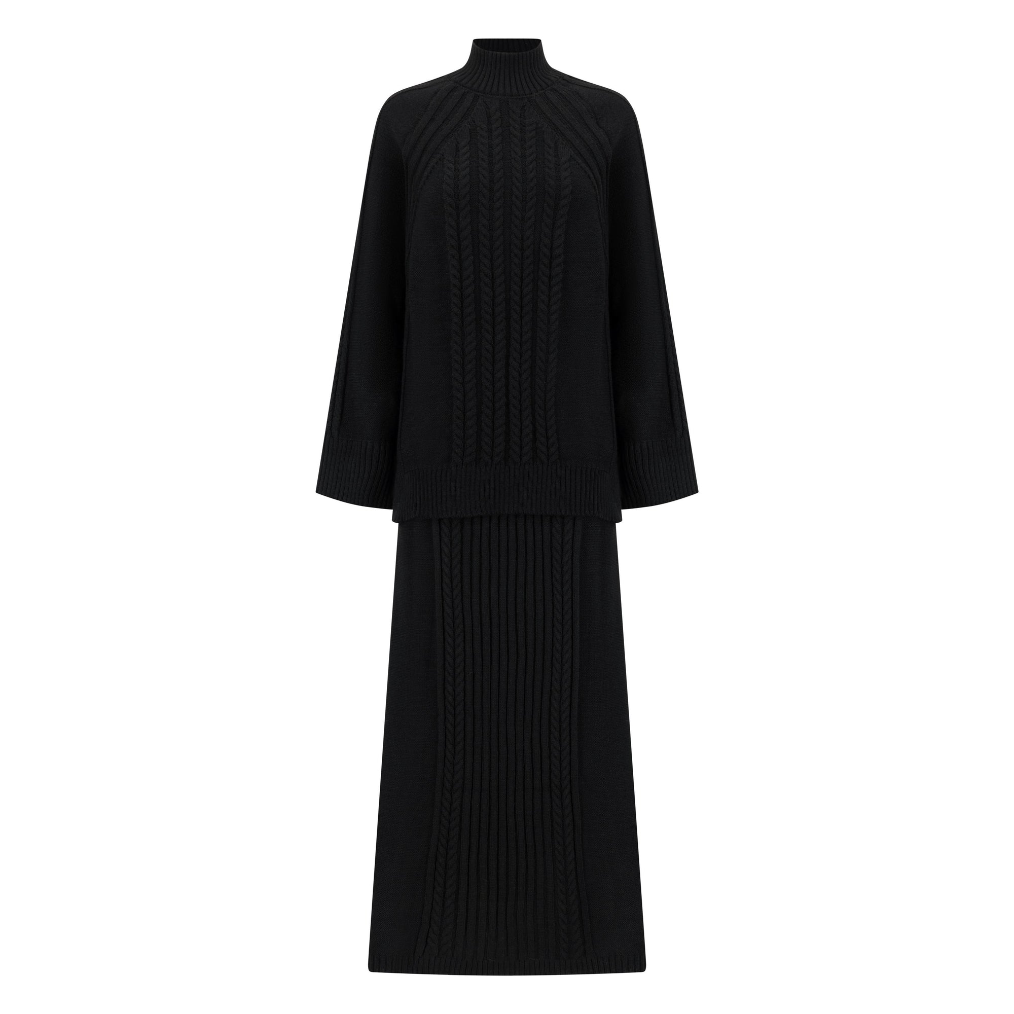 MIRANDA - Braided Pullover & Skirt Set