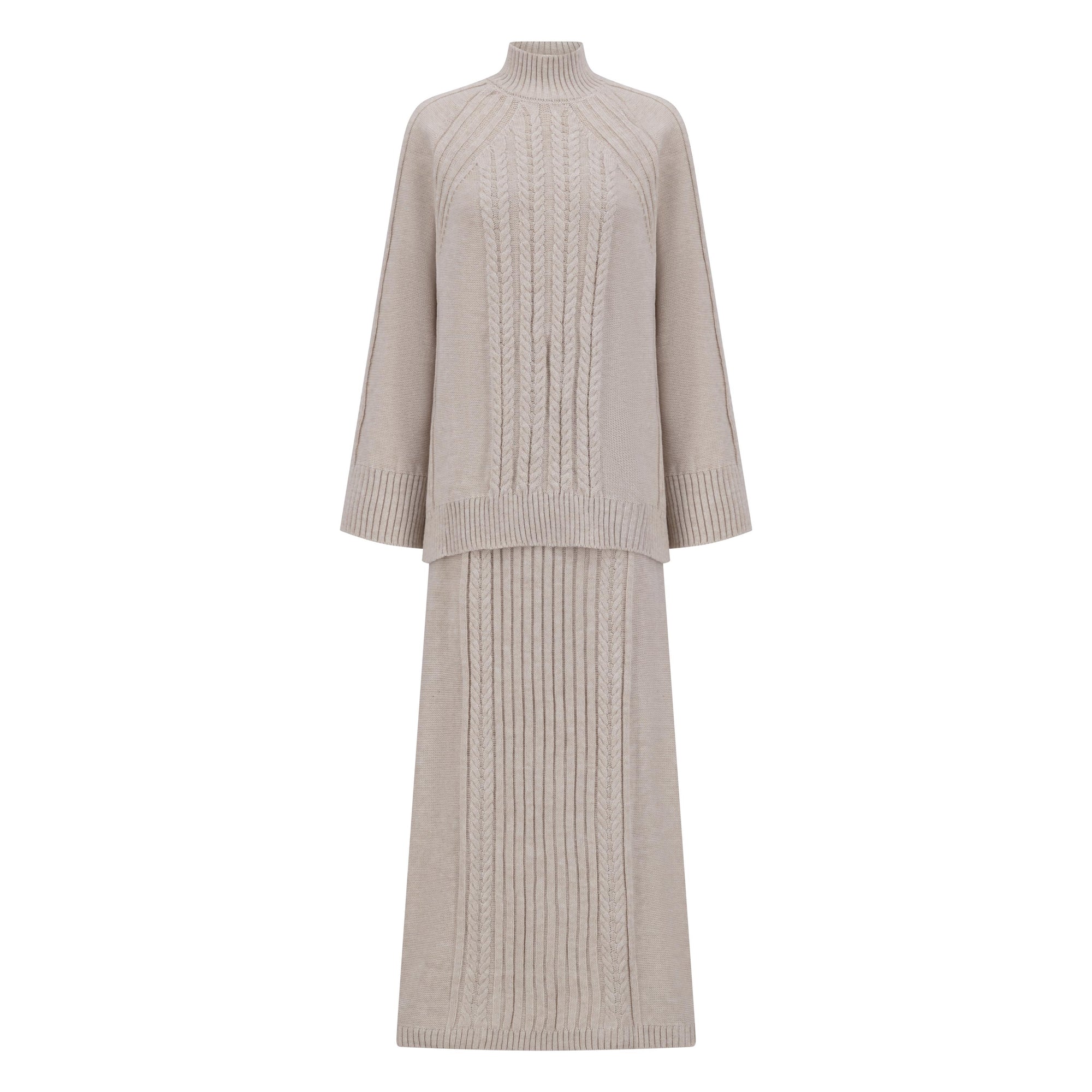 MIRANDA - Braided Pullover & Skirt Set