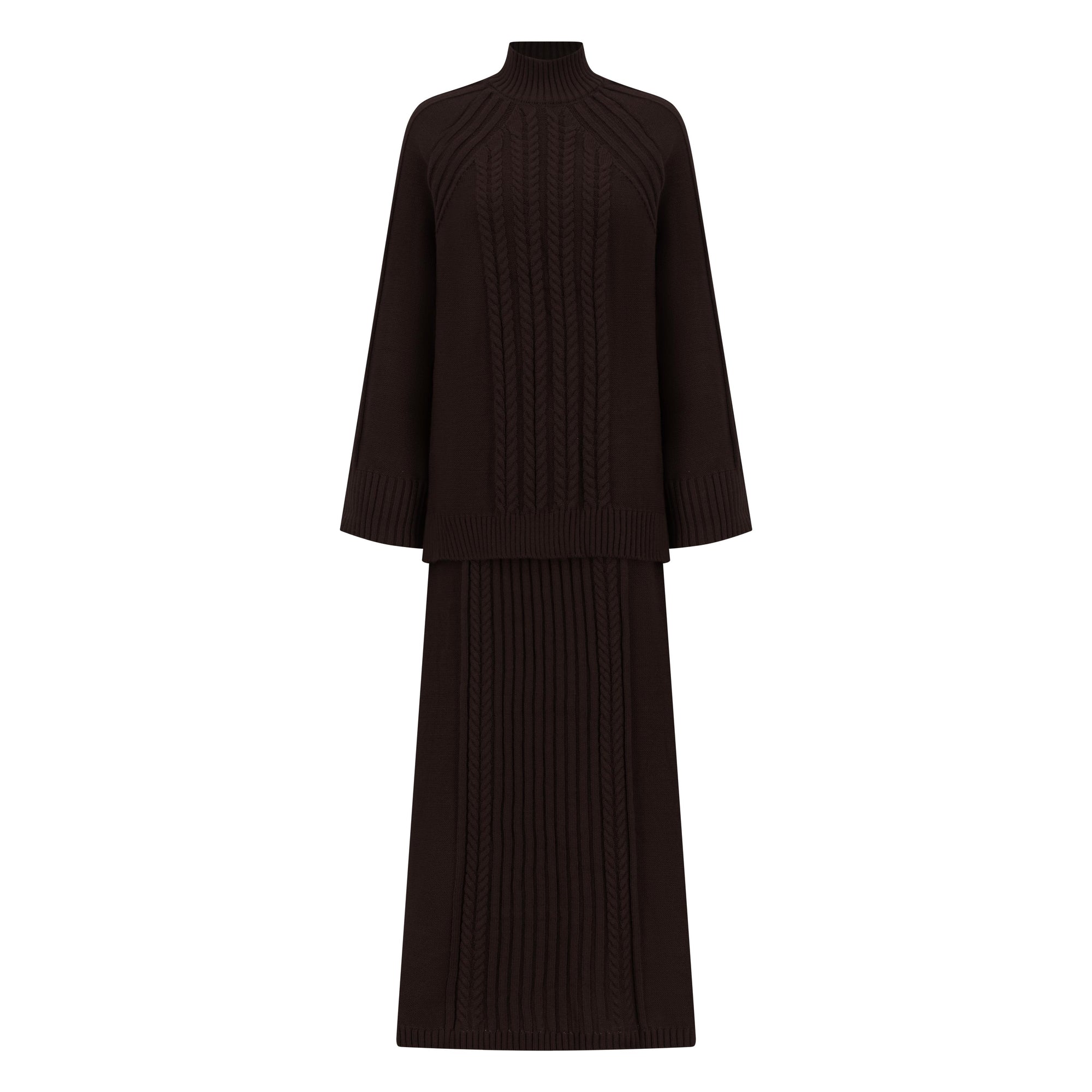 MIRANDA - Braided Pullover & Skirt Set
