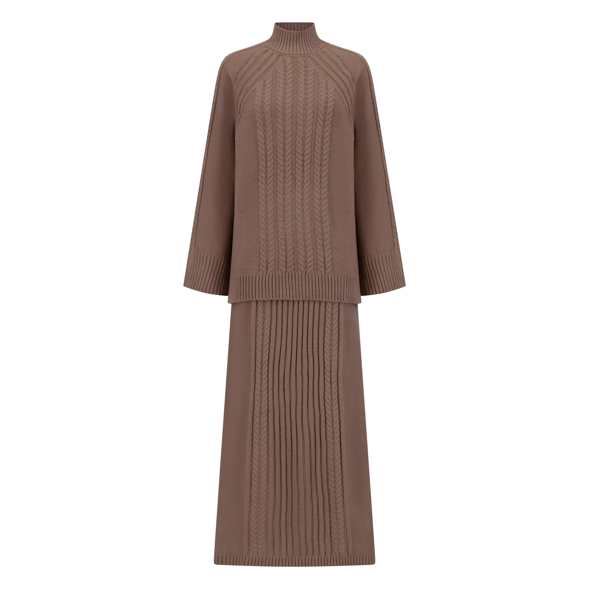 MIRANDA - Braided Pullover & Skirt Set