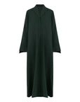 A sleek plain abaya with a collar design, available in black, grey, beige, deep green, and dark brown, crafted for elegance and comfort in sizes 50-60. Includes a complimentary hijab.