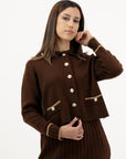FLORENCE - Collared Cardigan & Skirt Set