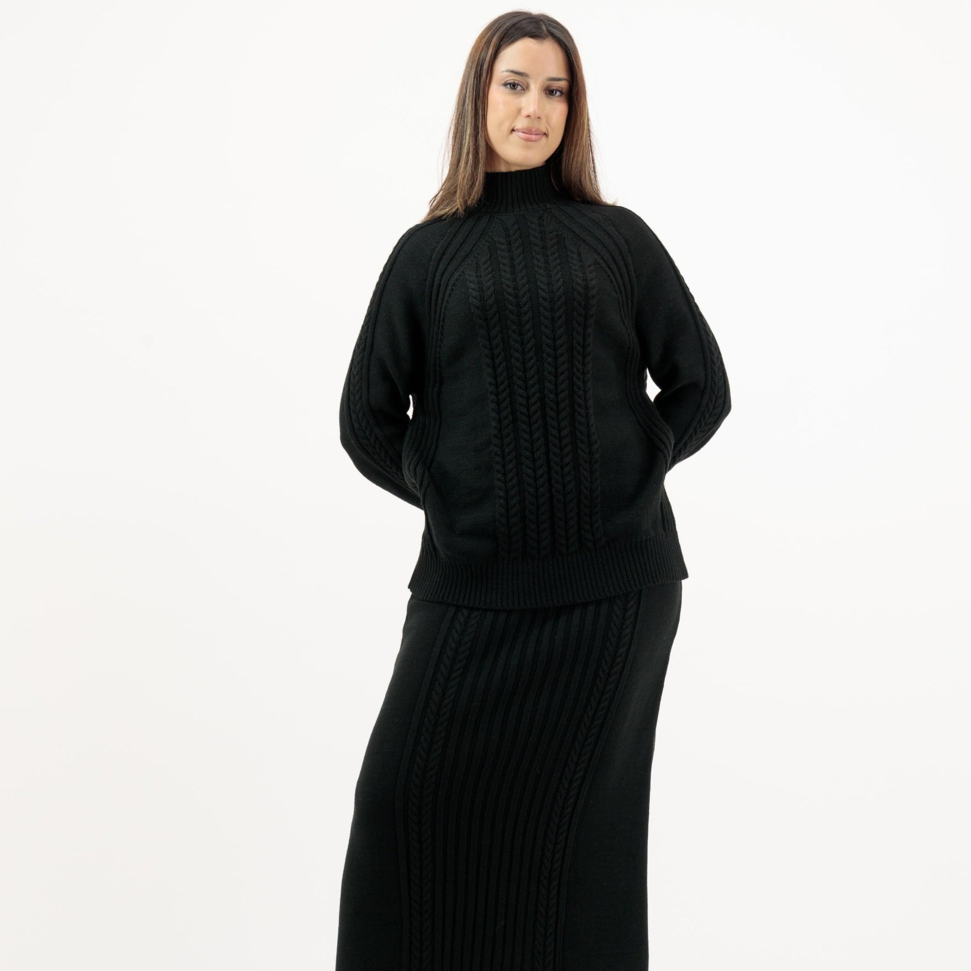 MIRANDA - Braided Pullover & Skirt Set