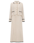 FLORENCE - Collared Cardigan & Skirt Set