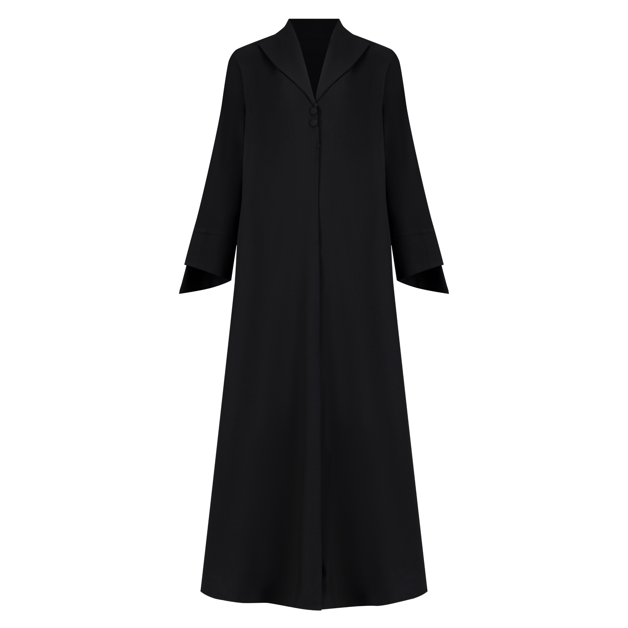 
A sleek plain abaya with a collar design, available in black, grey, beige, deep green, and dark brown, crafted for elegance and comfort in sizes 50-60. Includes a complimentary hijab.